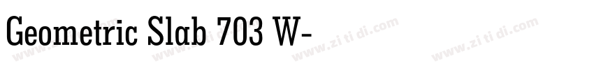 Geometric Slab 703 W字体转换